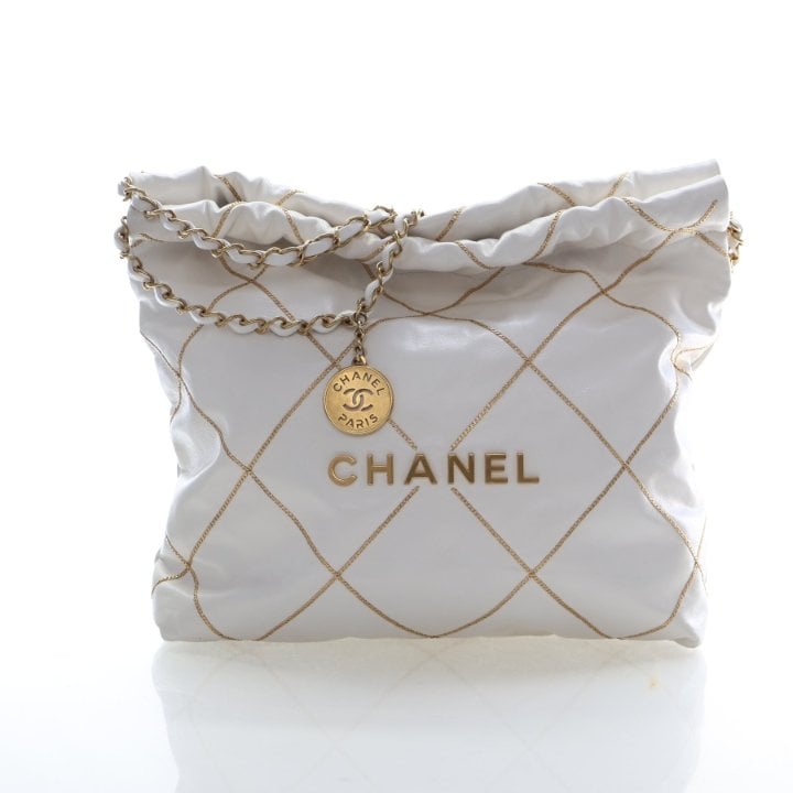 Chanel Small Calfskin Chain Quilted 22 Hobo