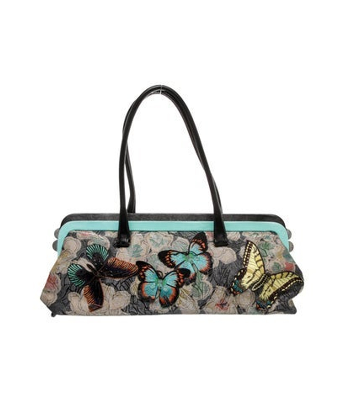 Bottega Veneta Veneta Jacquard Butterfly Jacquard Frame Bag Vintage
