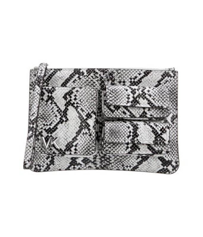 Michael Kors Kors Embossed Leather Clutch