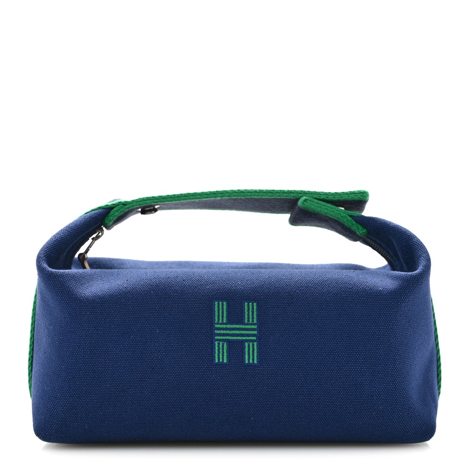 Hermes Hermes Canvas Small Bride-A-Brac Pouch Marine