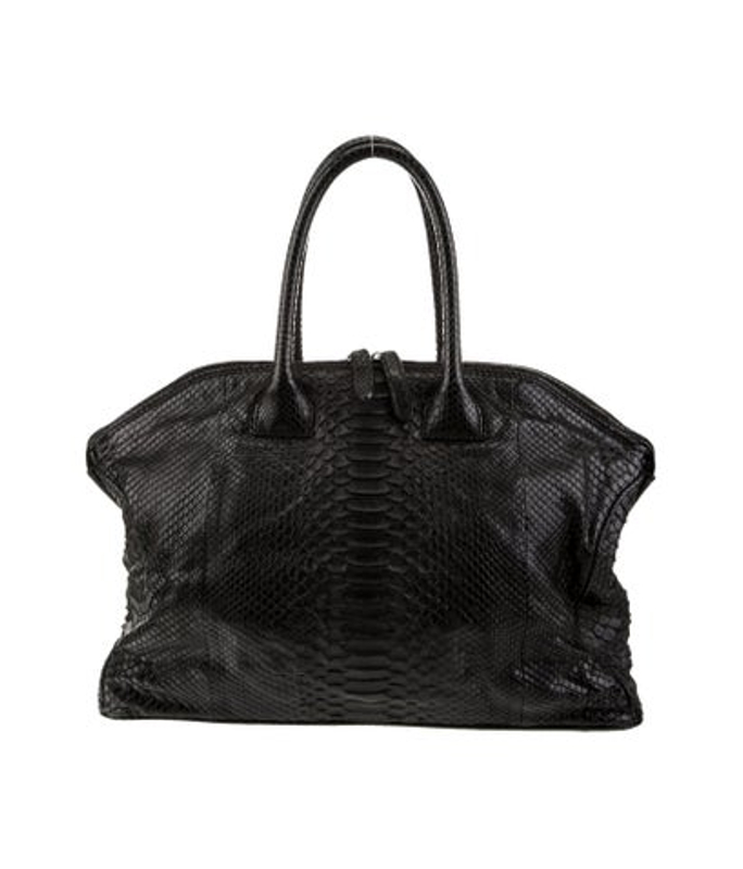 Zagliani Python Top Handle Bag