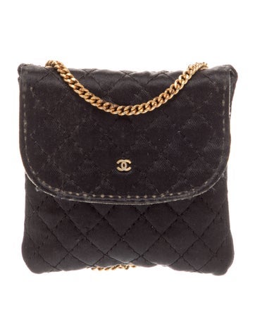 Quilted Satin Micro Flap Bag