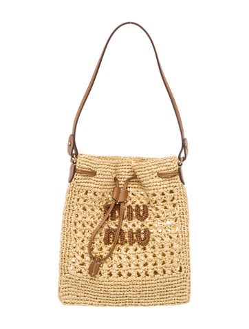 Raffia Bucket Bag