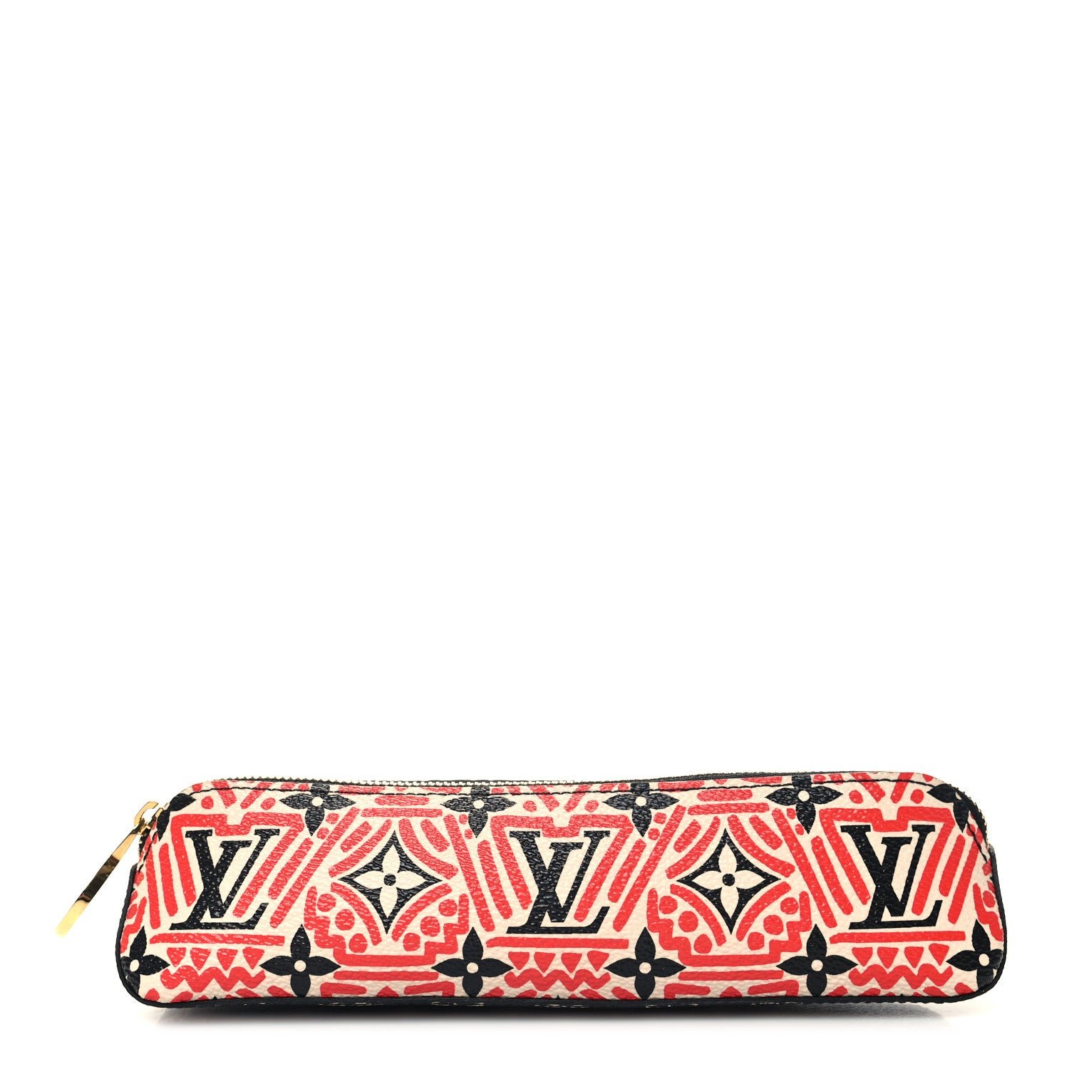 Louis Vuitton Monogram Giant Crafty Elizabeth Pencil Pouch Creme Rouge Black