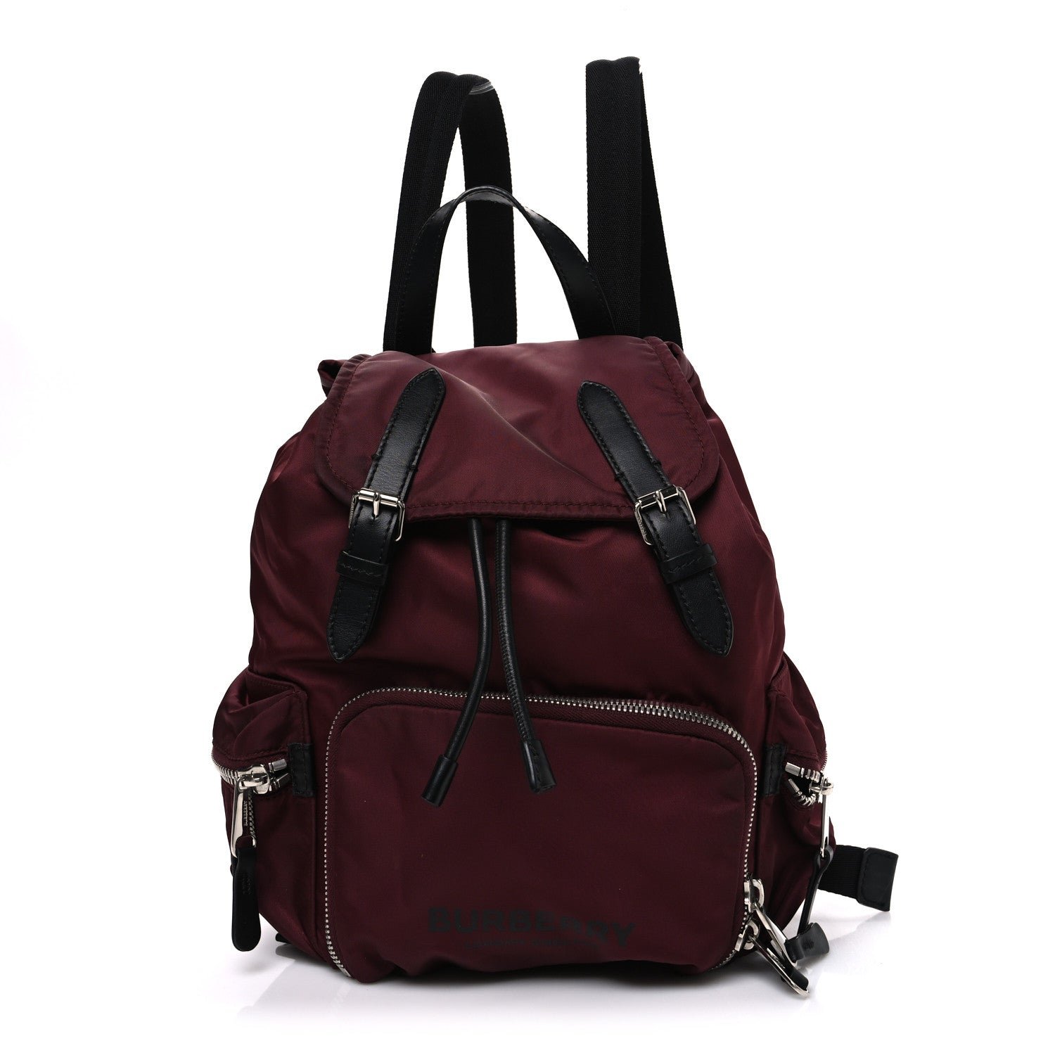 Burberry Nylon Medium Rucksack Backpack Burgundy Red