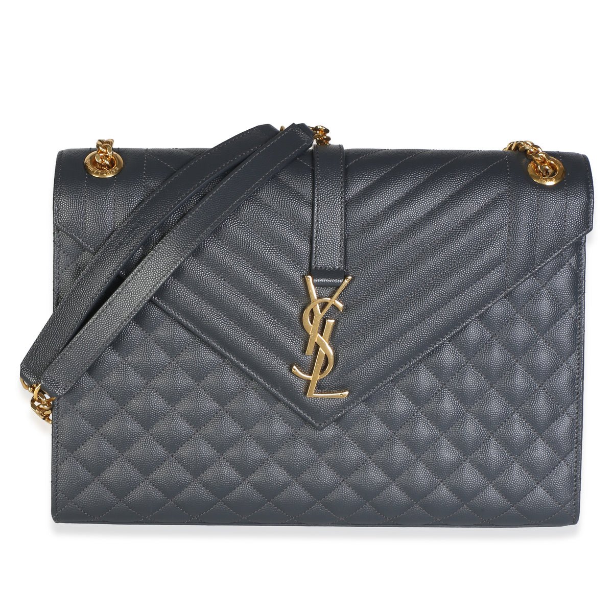 Storm Grain De Poudre Matelasse Large Triquilt Monogram Satchel
