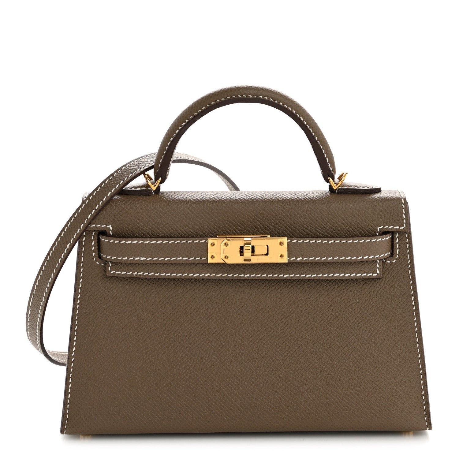Hermes Epsom Mini Kelly Sellier 20 Etoupe