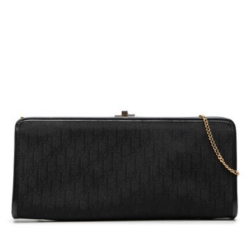Dior Diorissimo Trotter Canvas Clutch With Chain
