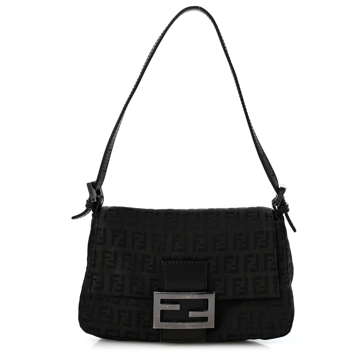 Fendi Zucchino Mini Mama Baguette Black