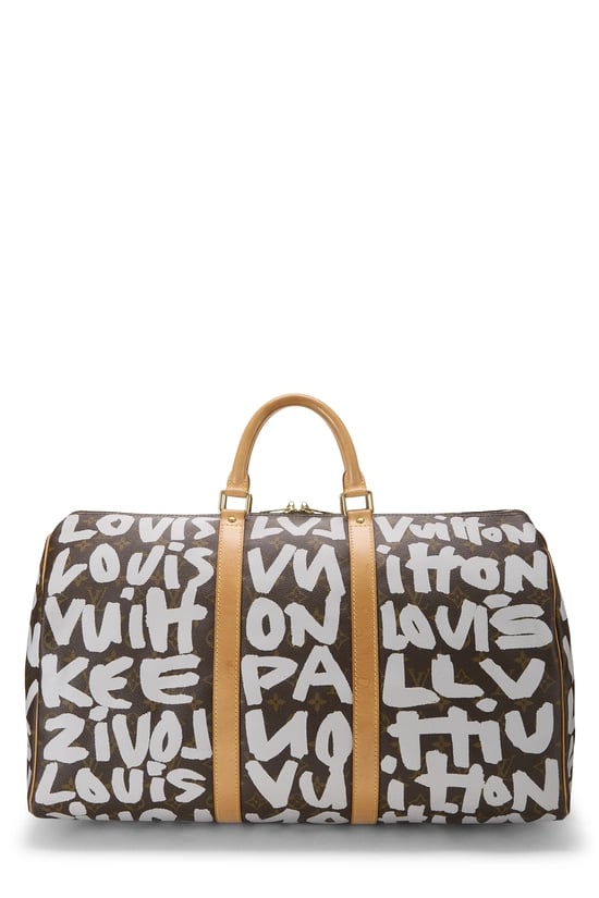 Louis Vuitton Stephen Sprouse x Louis Vuitton Grey Monogram Graffiti Keepall 50