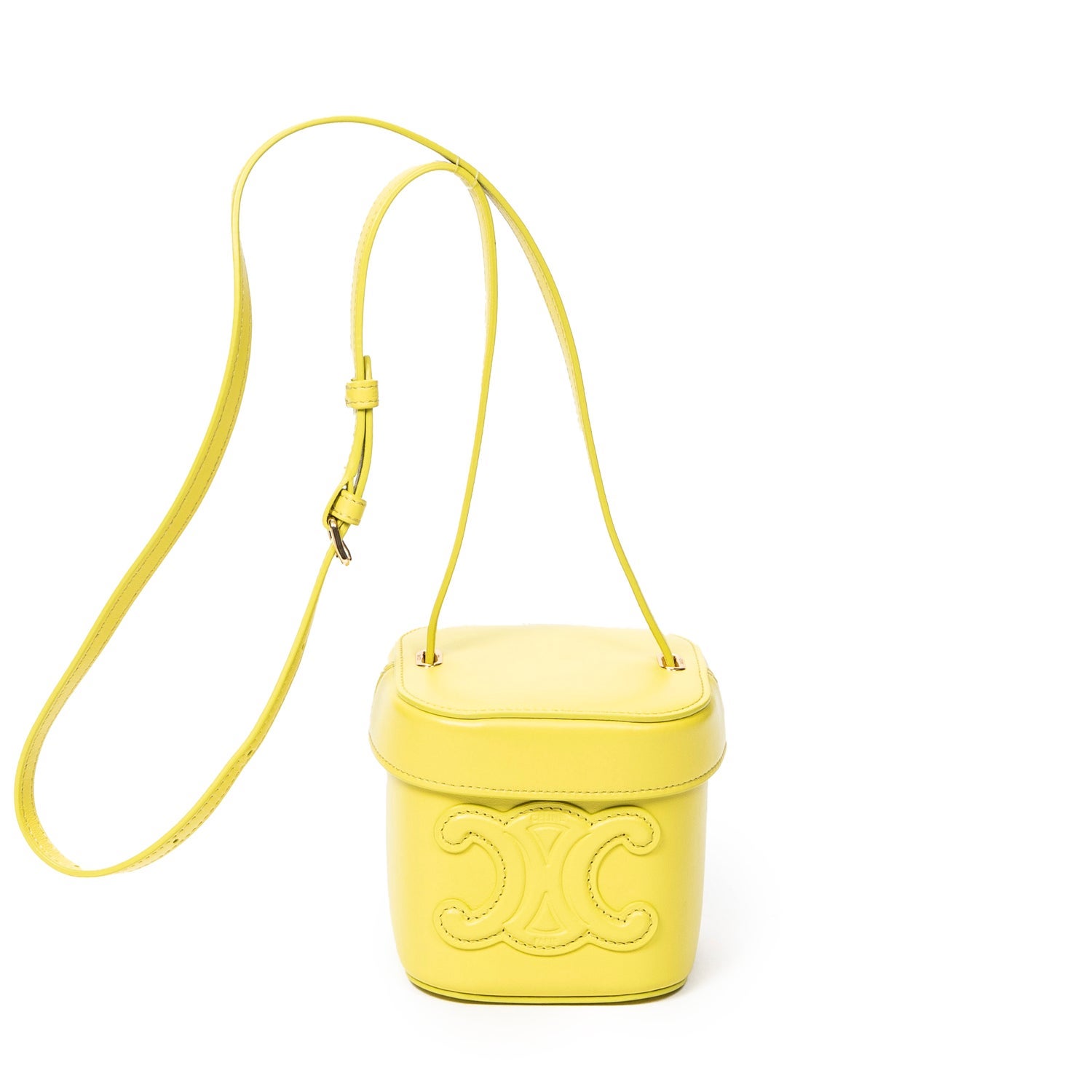 Leather Small Cuir Triomphe Box Bag