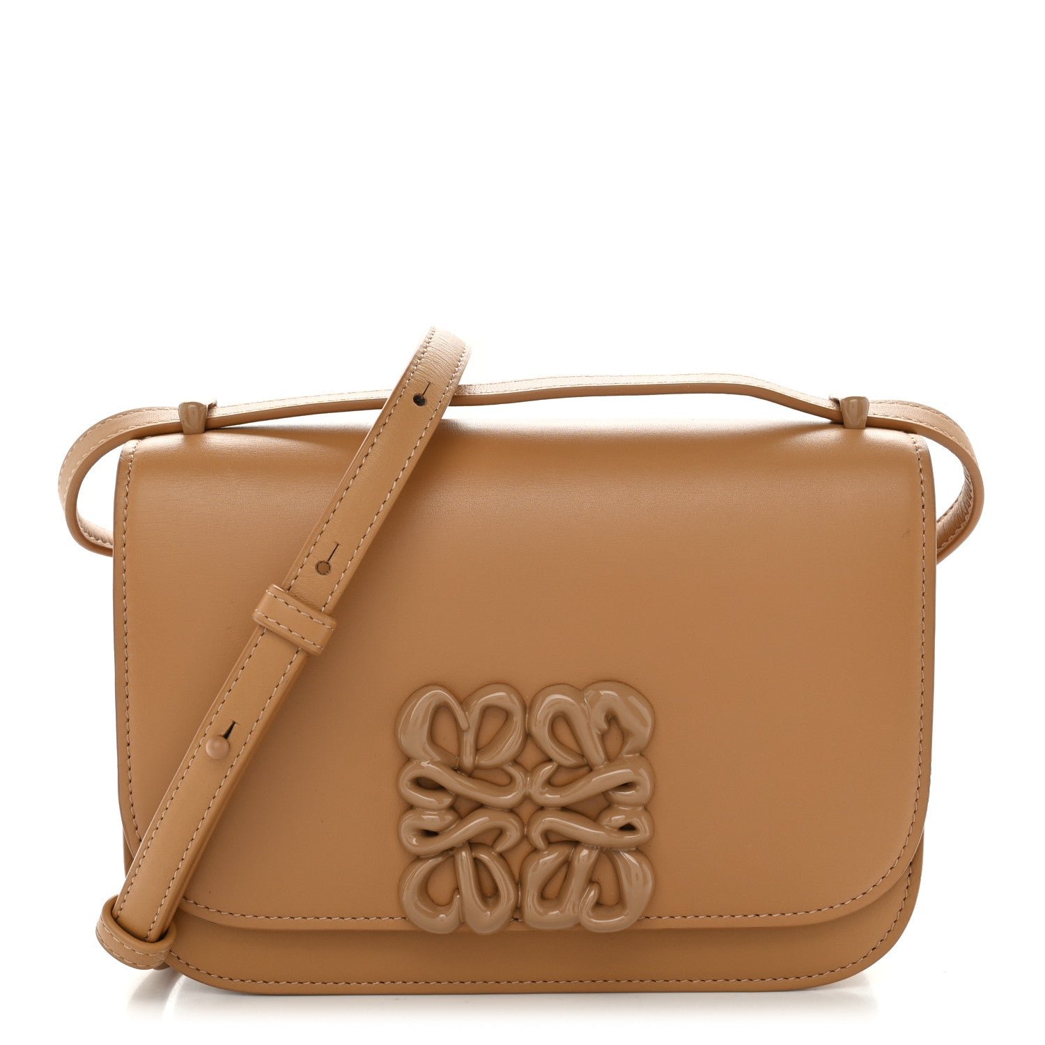 Loewe Silk Calfskin Inflated Goya Bag Warm Desert