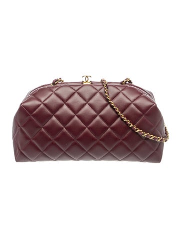 2026 Quilted Lambskin Clutch with Chain w/Tags