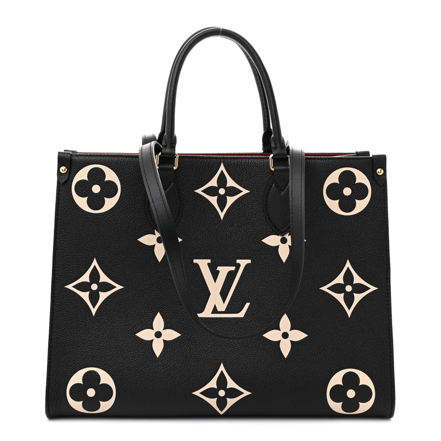 Louis Vuitton Empreinte Monogram Giant Onthego MM Black Beige