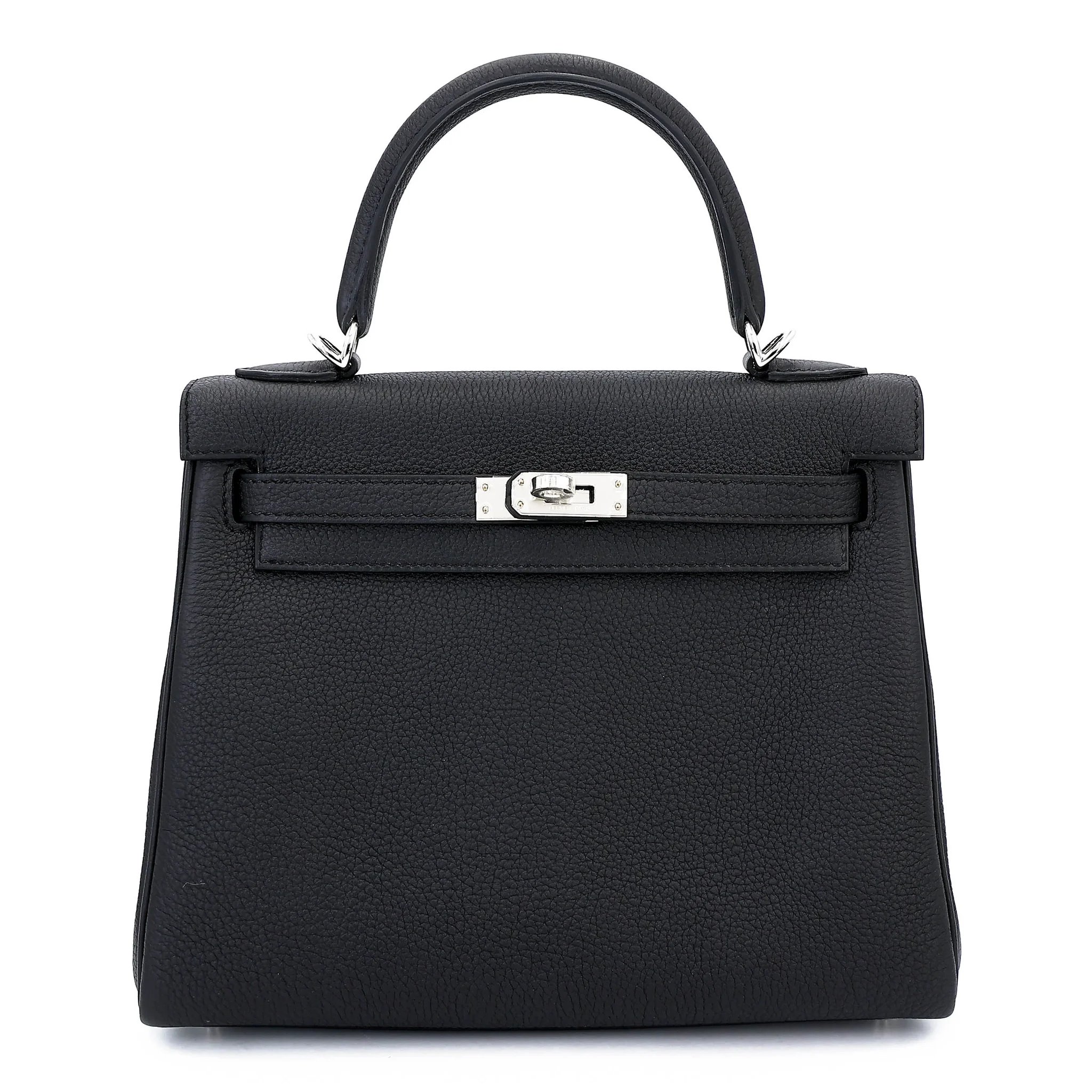 Brand New ( Rank N ) HERMÈS Kelly 25 Noir (89) Togo Palladium hardware G (2026)
