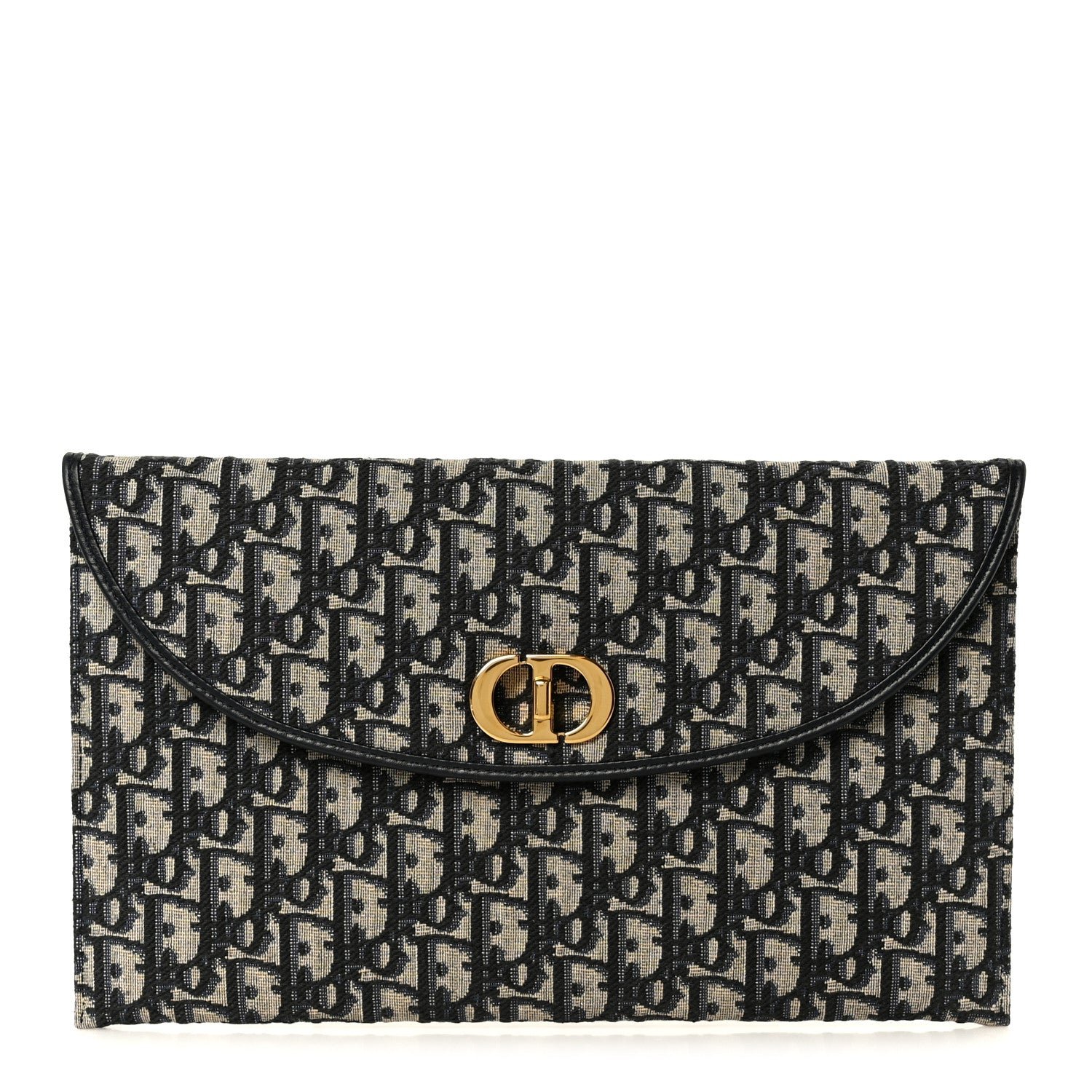 Christian Dior Oblique 30 Montaigne Avenue Pouch With Flap Blue