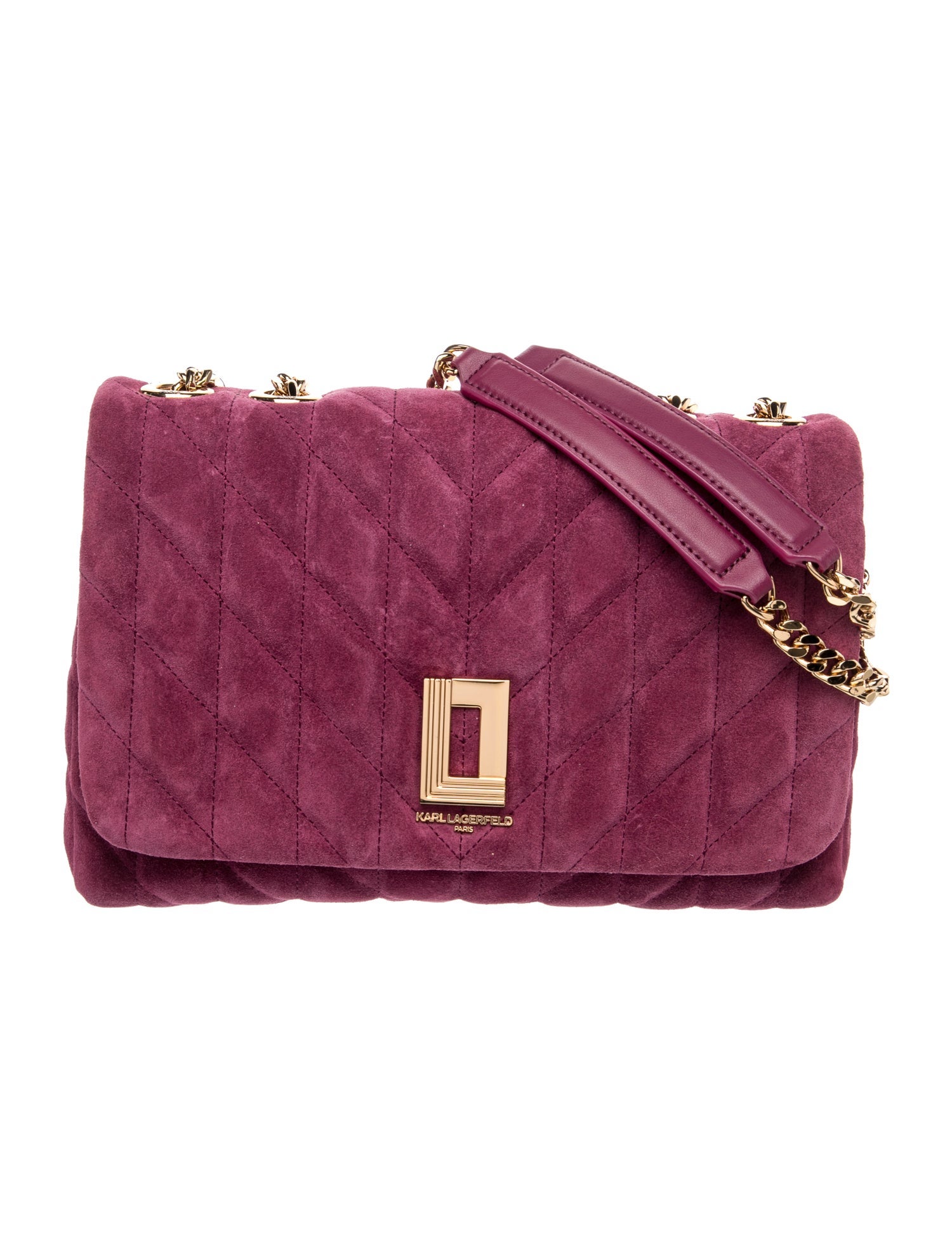 Karl Lagerfeld Suede Shoulder Bag