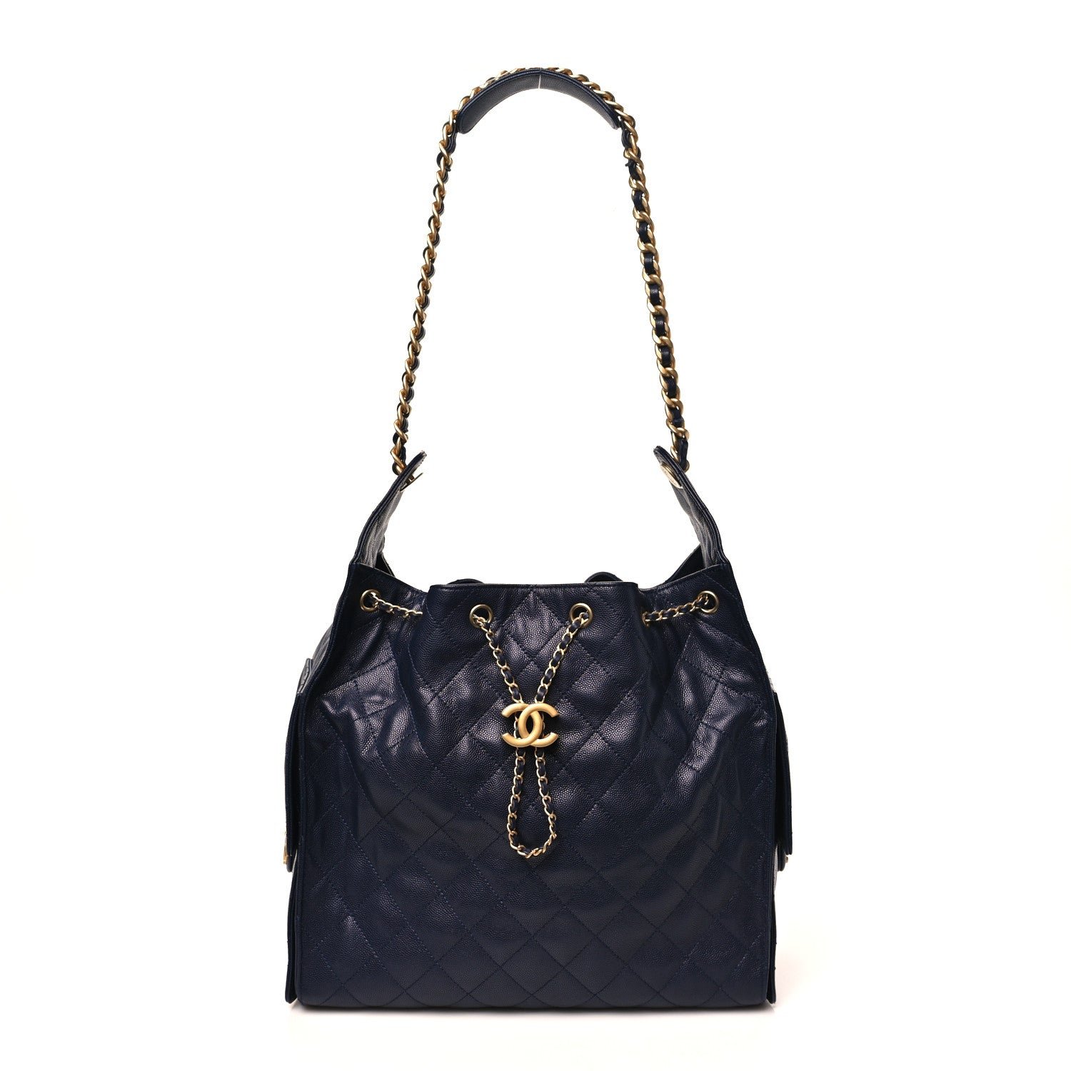 Chanel Caviar Quilted Medium Chanel 25 Handbag Dark Navy