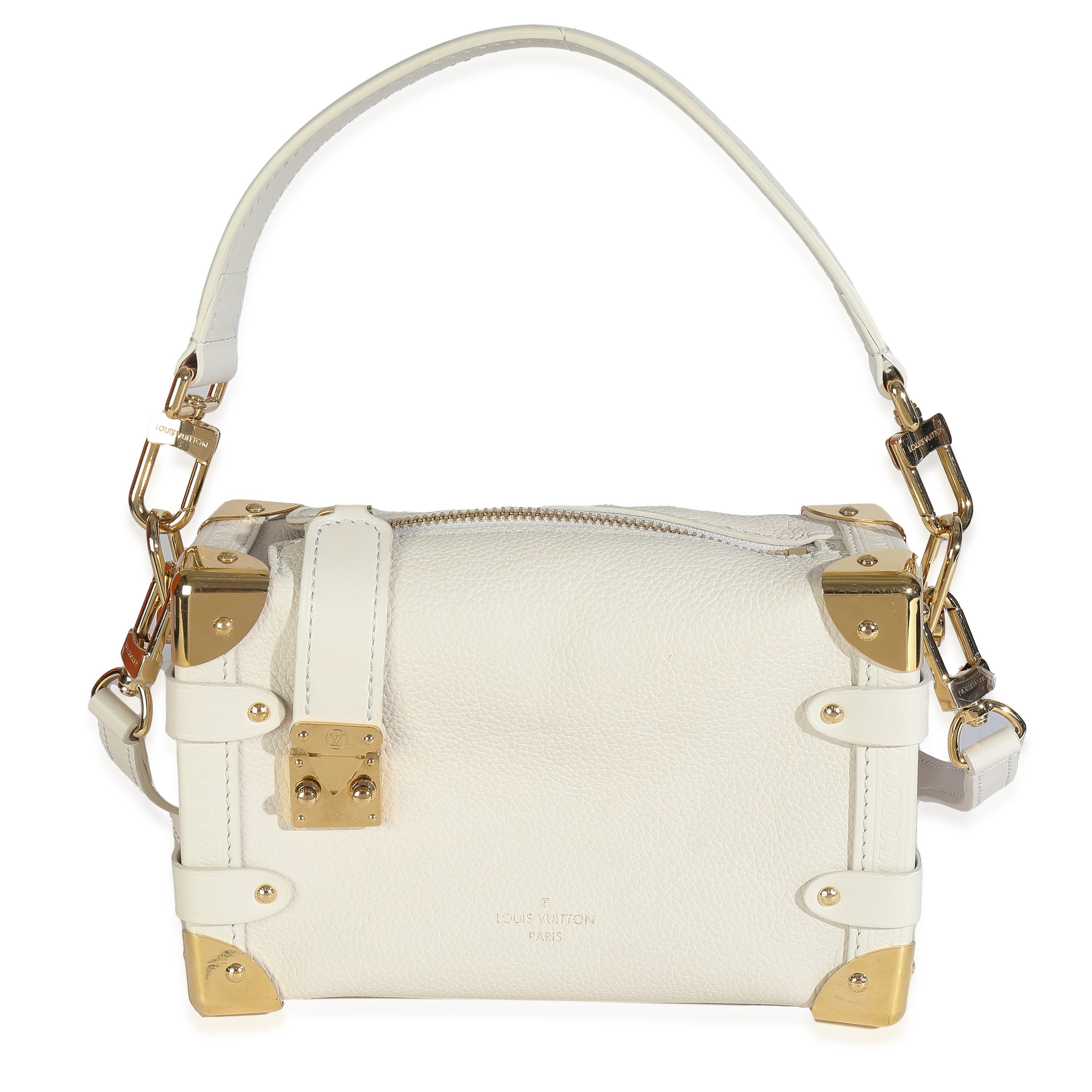 Chalk Grained Calfskin Side Trunk PM