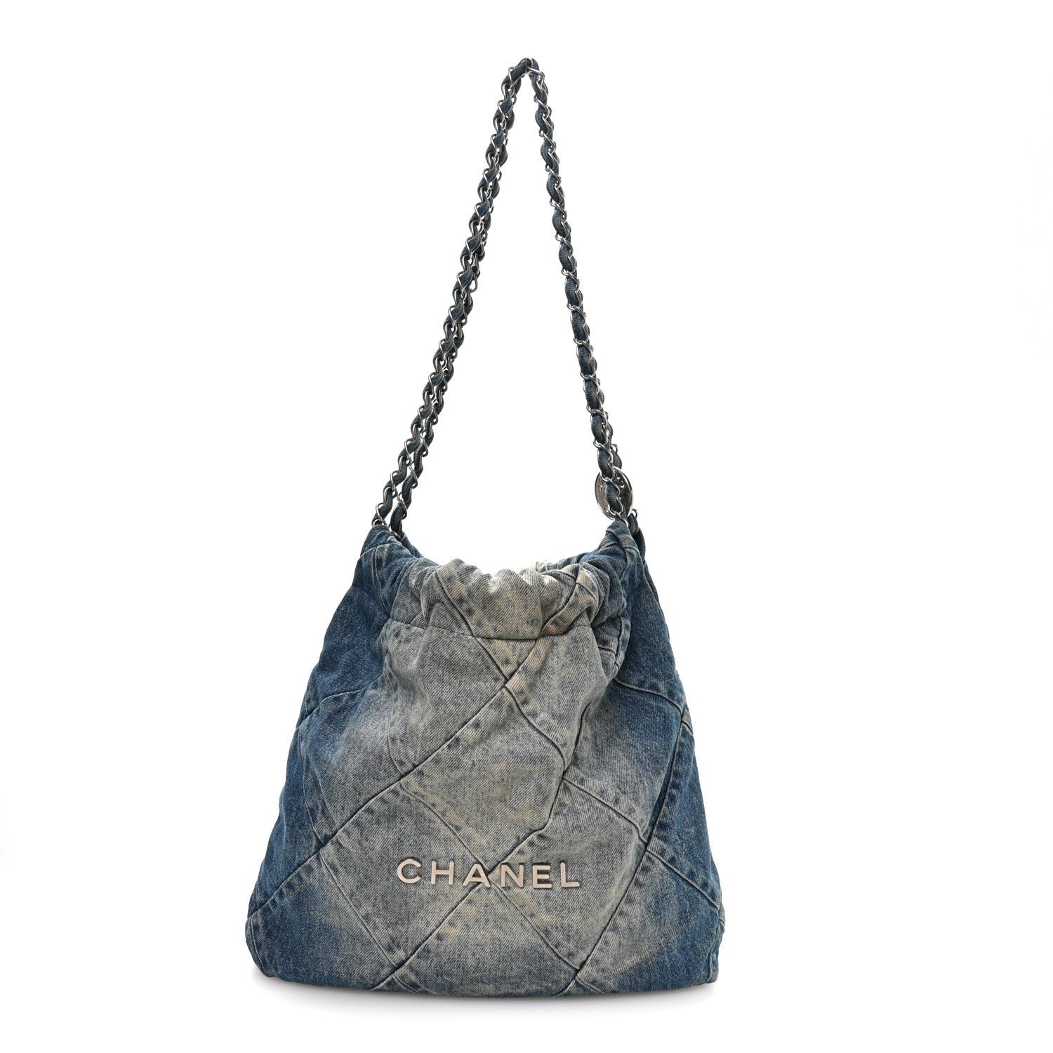 Chanel Denim Quilted Small Chanel 22 Blue