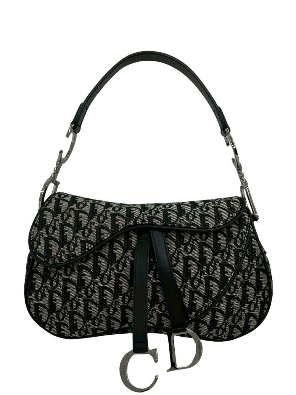 20th Century Diorissimo Canvas Double Saddle Bag shoulder bag