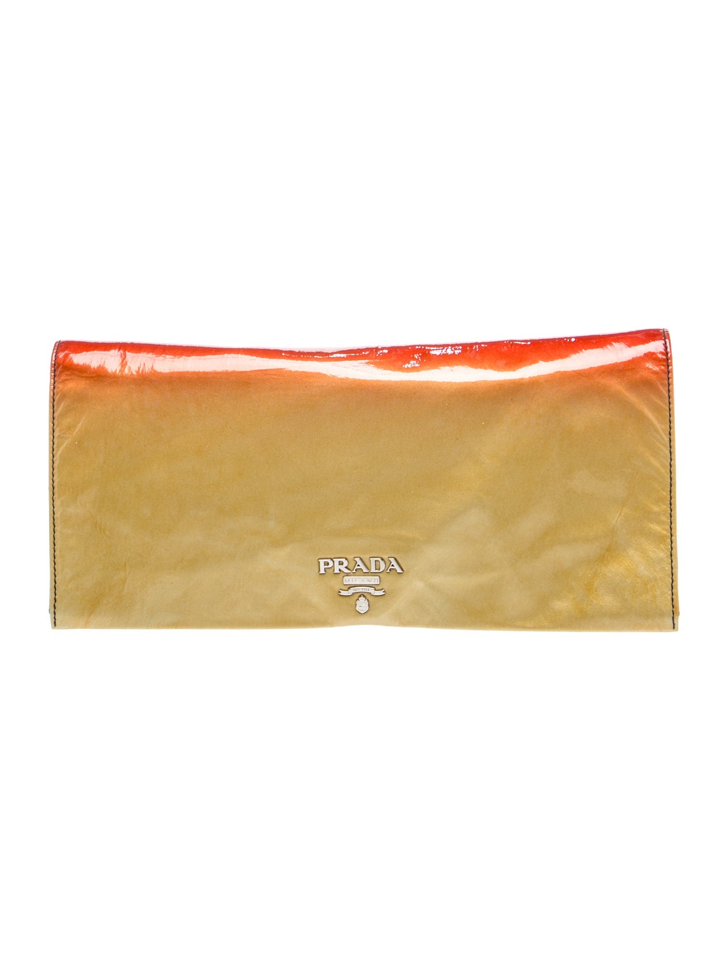 Prada Vernice Leather Clutch