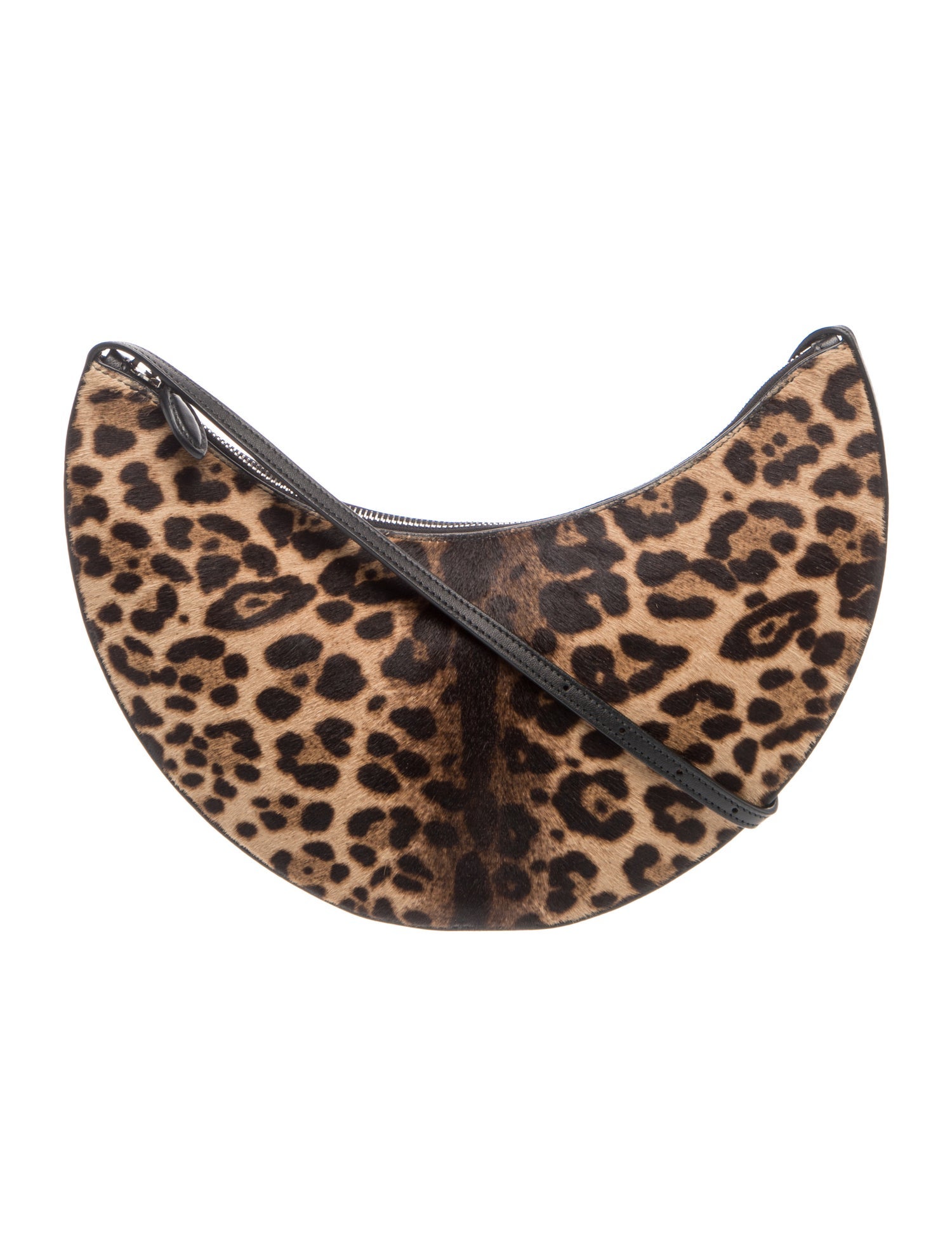 Alaia Leather Le Cœur Leopard-Print Shoulder Bag