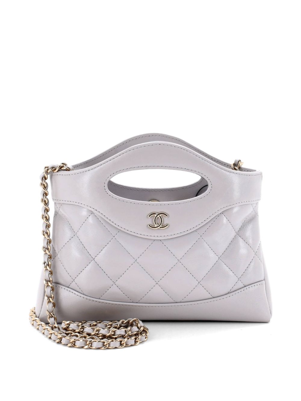 31 Shopping Bag Clutch with Chain Quilted Lambskin Small crossbody bag