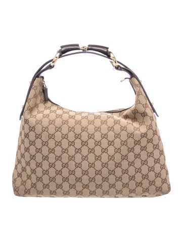 GG Canvas Horsebit Hobo Medium