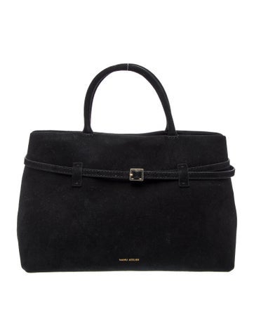 Manu Atelier Suede Top Handle Bag