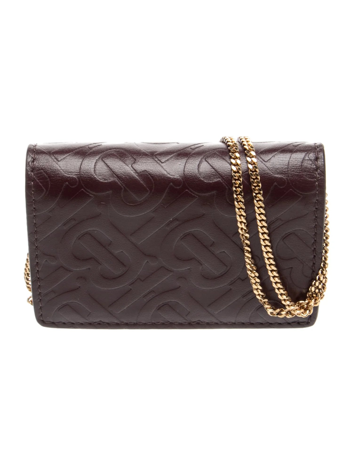 Burberry TB Monogram Jessie Card Case on Chain