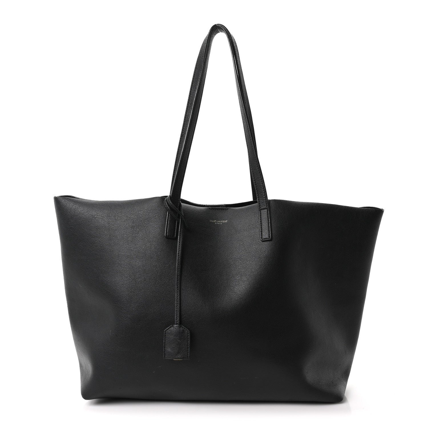 Saint Laurent Calfskin Large Shopping Tote Black