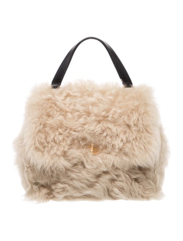 Shearling Top Handle Bag