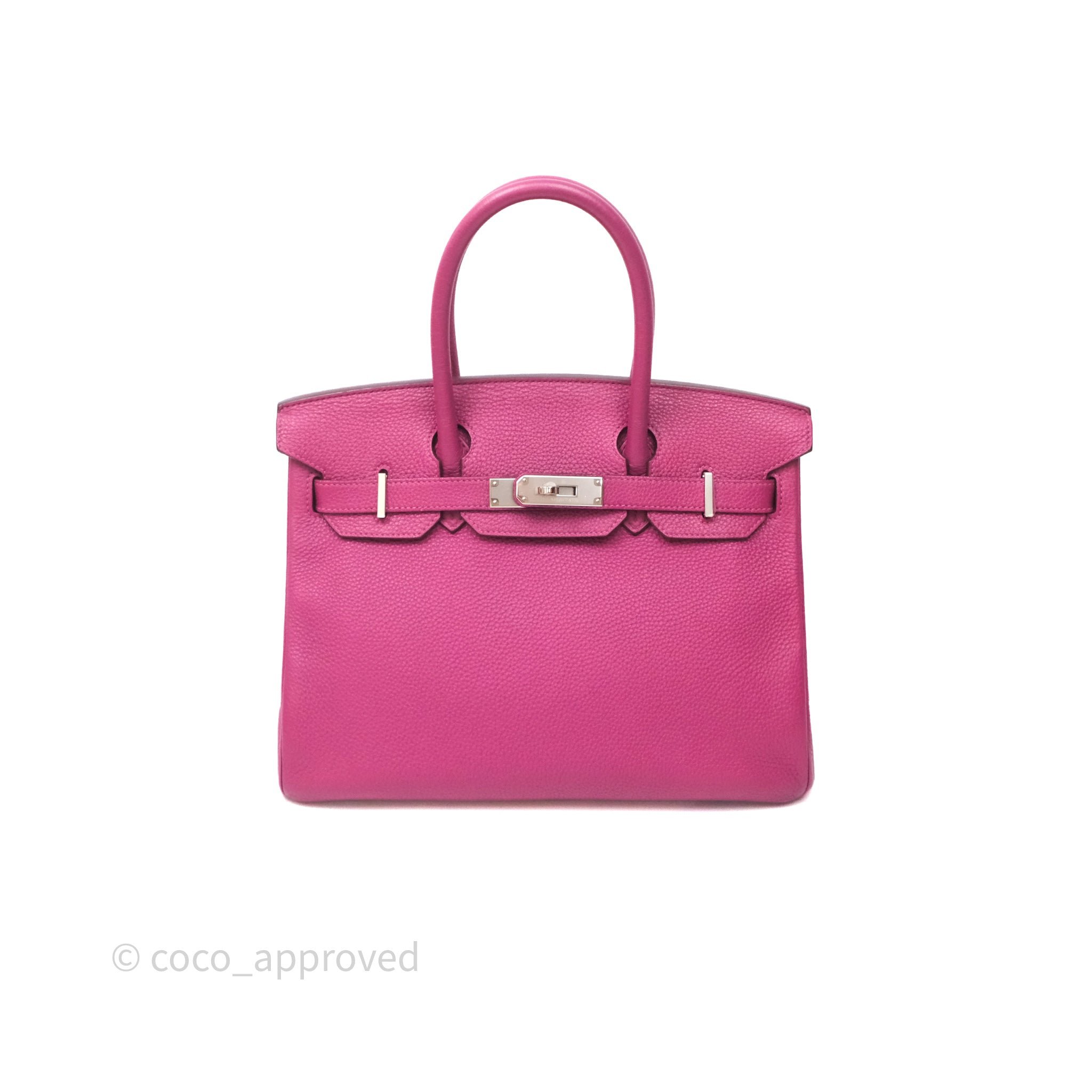 Hermès 30 Rose Pourpre L3 Togo Palladium Hardware