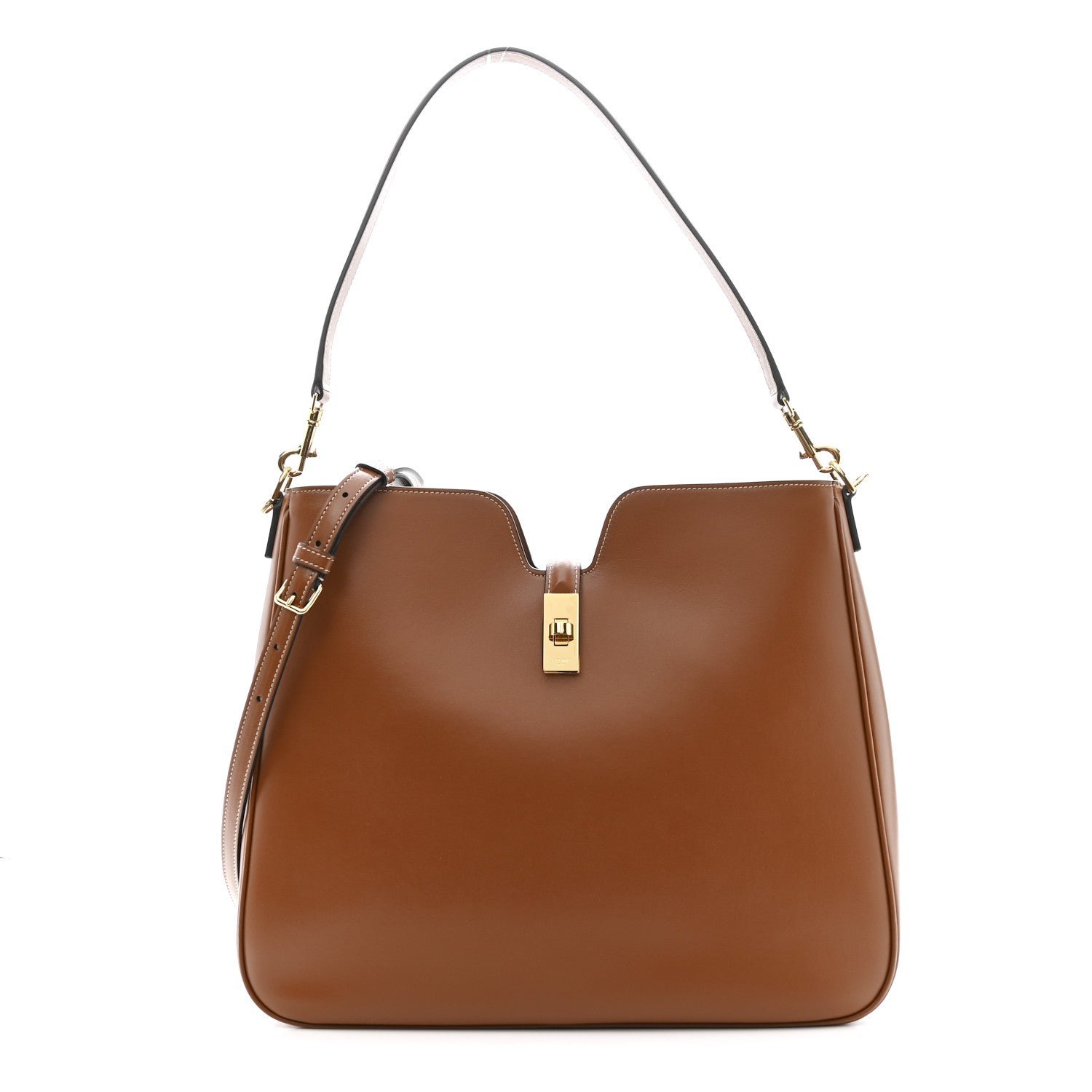 Celine Smooth Calfskin Medium Camille 16 Soft Bag Tan