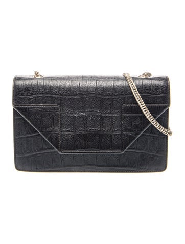 Embossed Leather Crossbody Bag