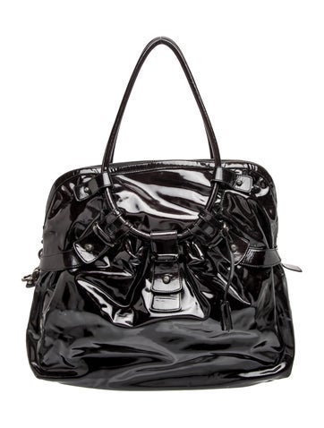 Patent Leather Top Handle Bag