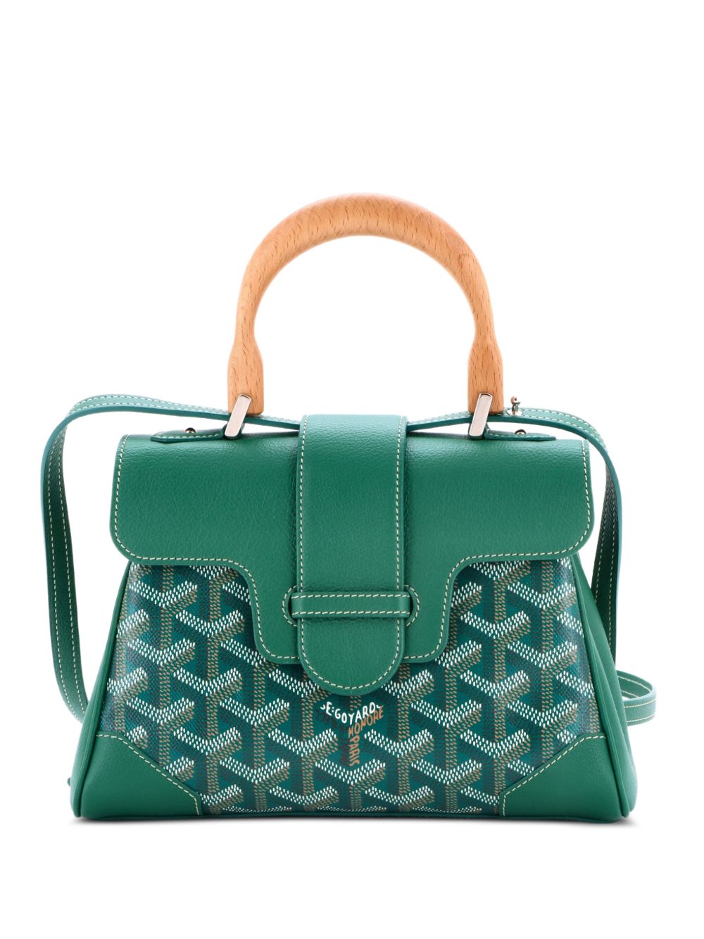 Saigon Top Handle Bag Coated Canvas with Leather Mini shoulder bag