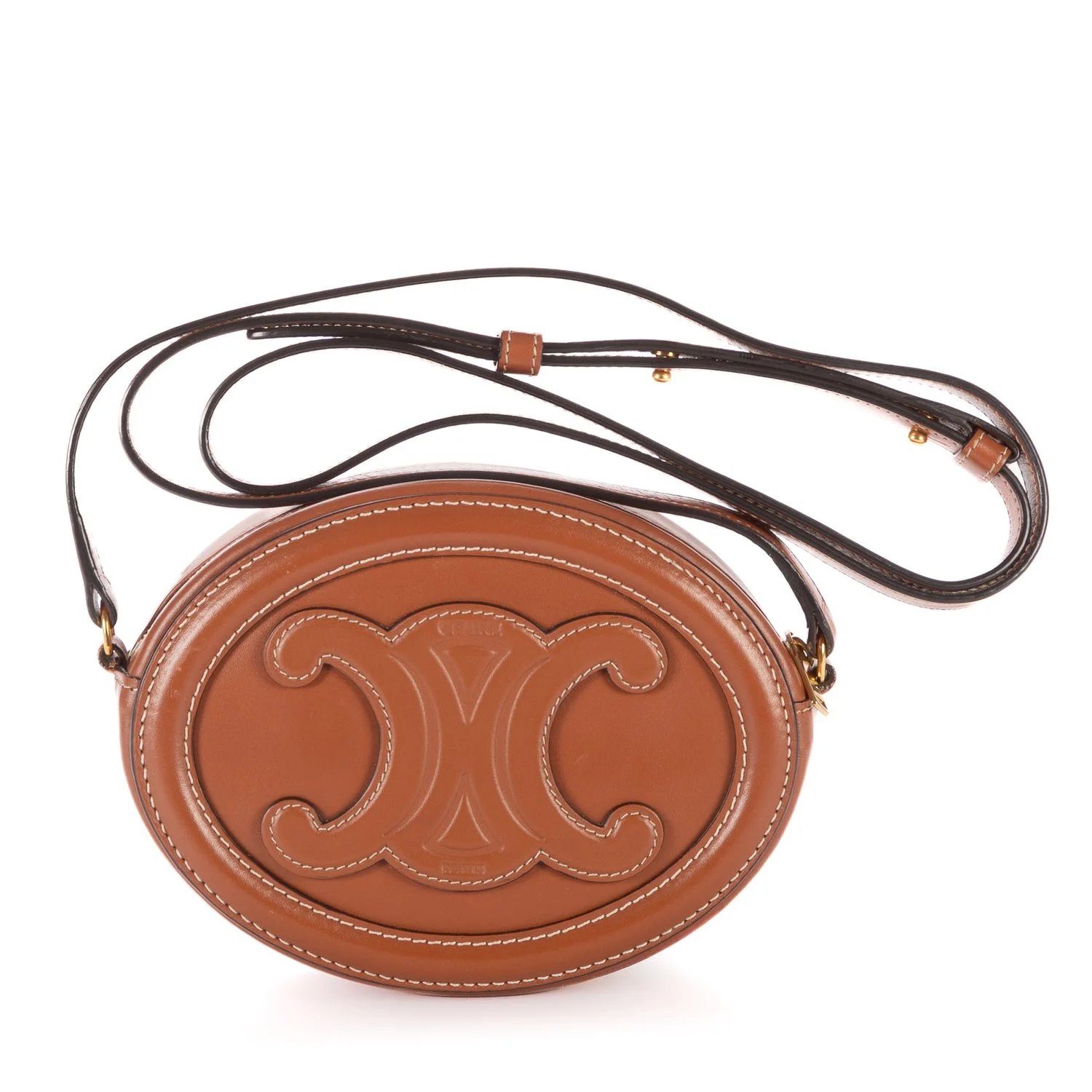 Leather Cuir Triomphe Oval Purse