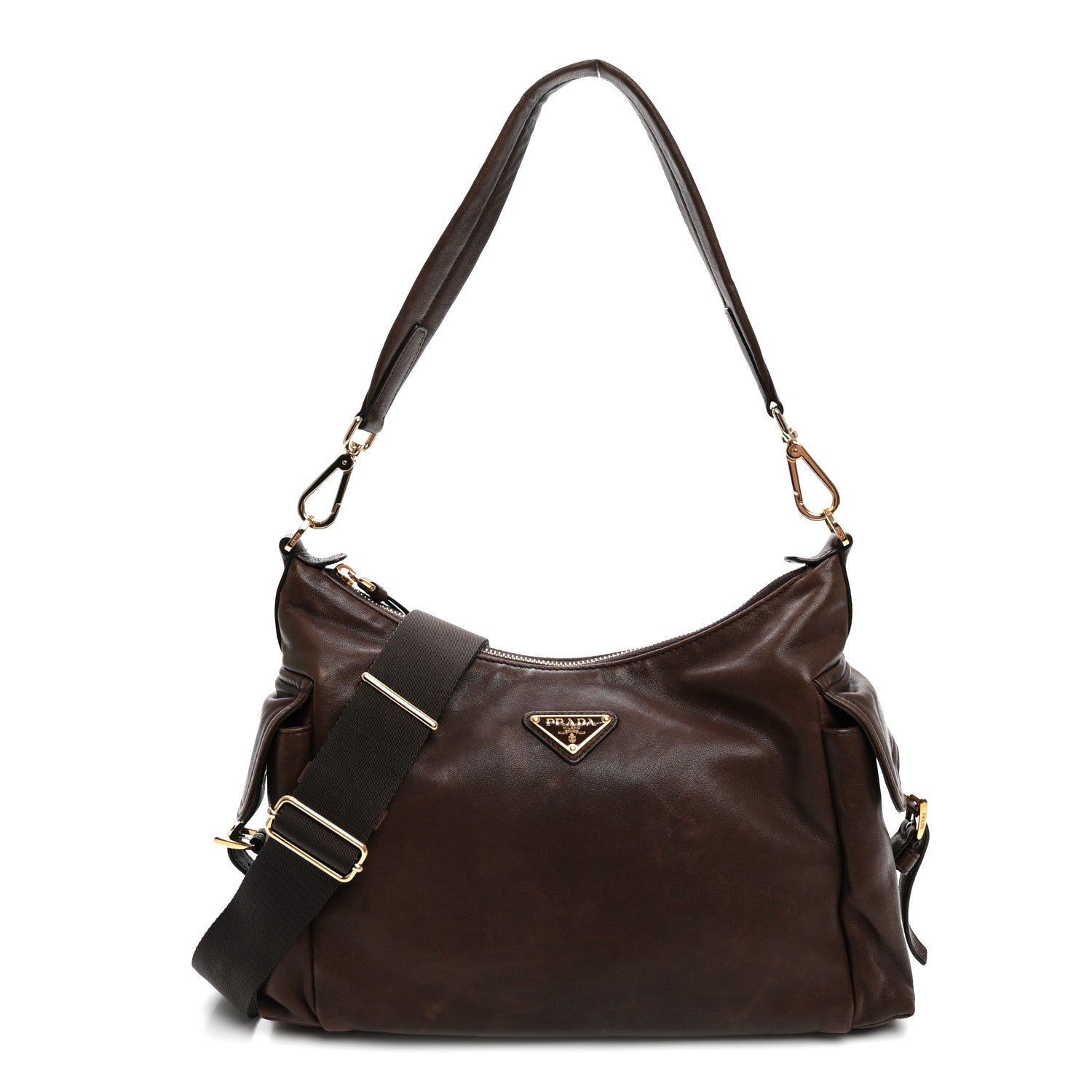 Prada Nappa Large Explore Shoulder Bag Sienna