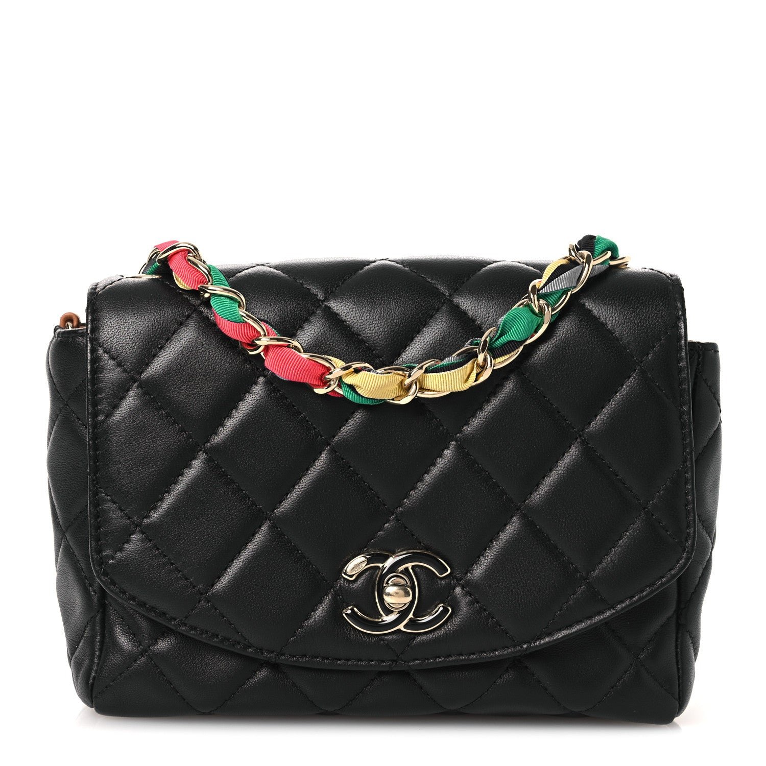 Chanel Lambskin Mixed Fibers Quilted Cocovado Flap Black