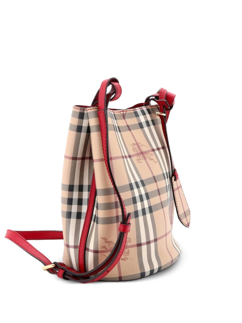 Burberry Lorne Haymarket Coated Canvas Small bucket bag