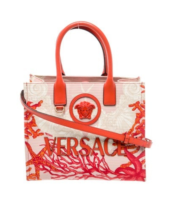 Versace Canvas Top Handle Bag