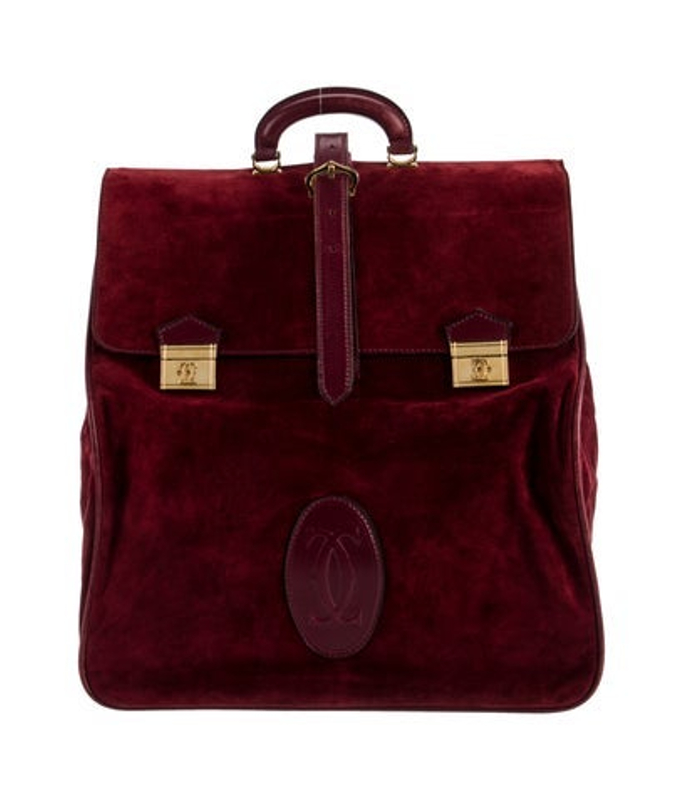Cartier Suede Top Handle Bag
