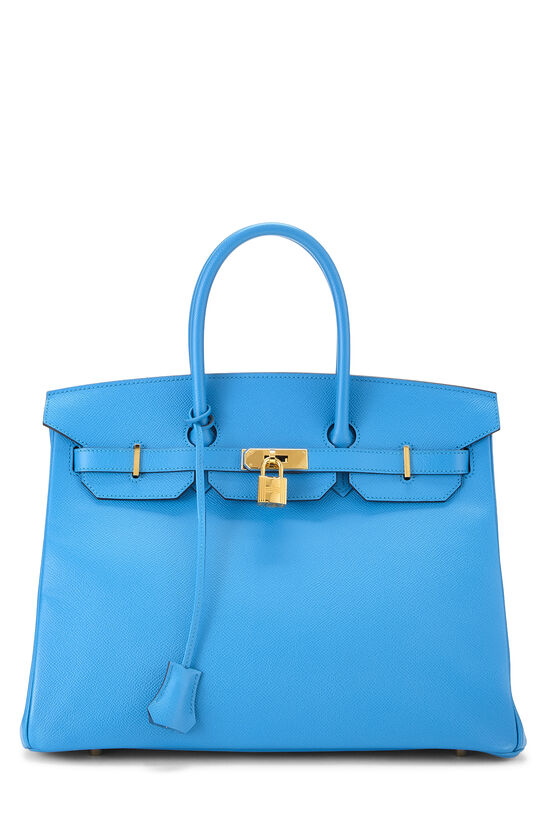 Hermes Blue Zanzibar Epsom Birkin 35