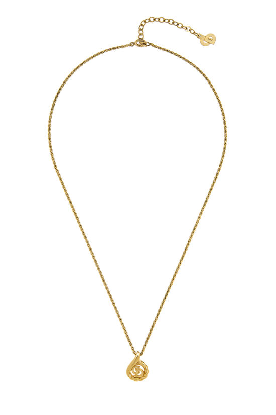 Dior Gold 'CD' Necklace Small