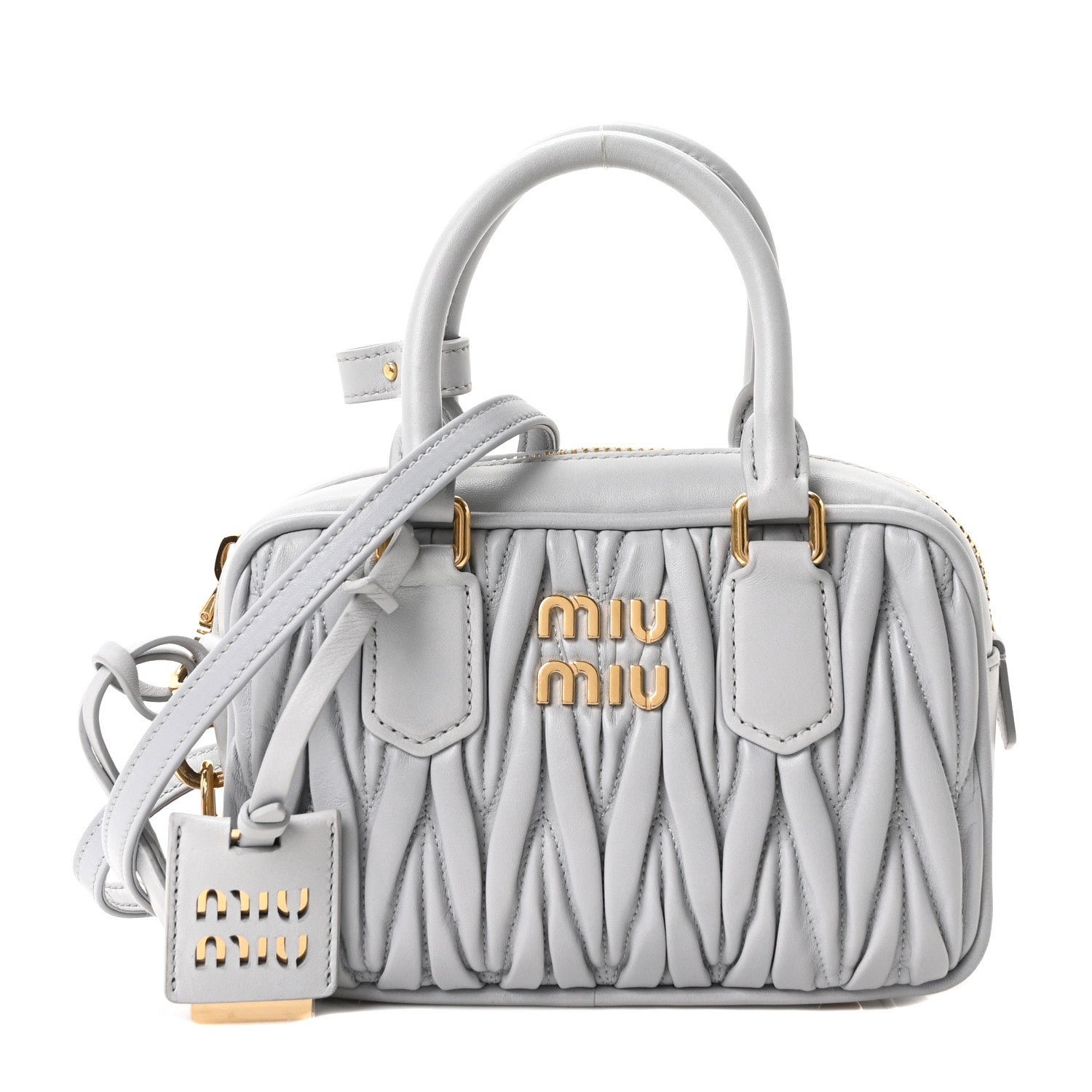Miu Miu Miu Miu Nappa Matelasse Small Arcadie Cornflower