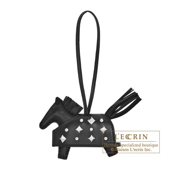 Hermes Hermes Rodeo charm Robeo Rock PM Black Agneau/Swift leather Silver hardware