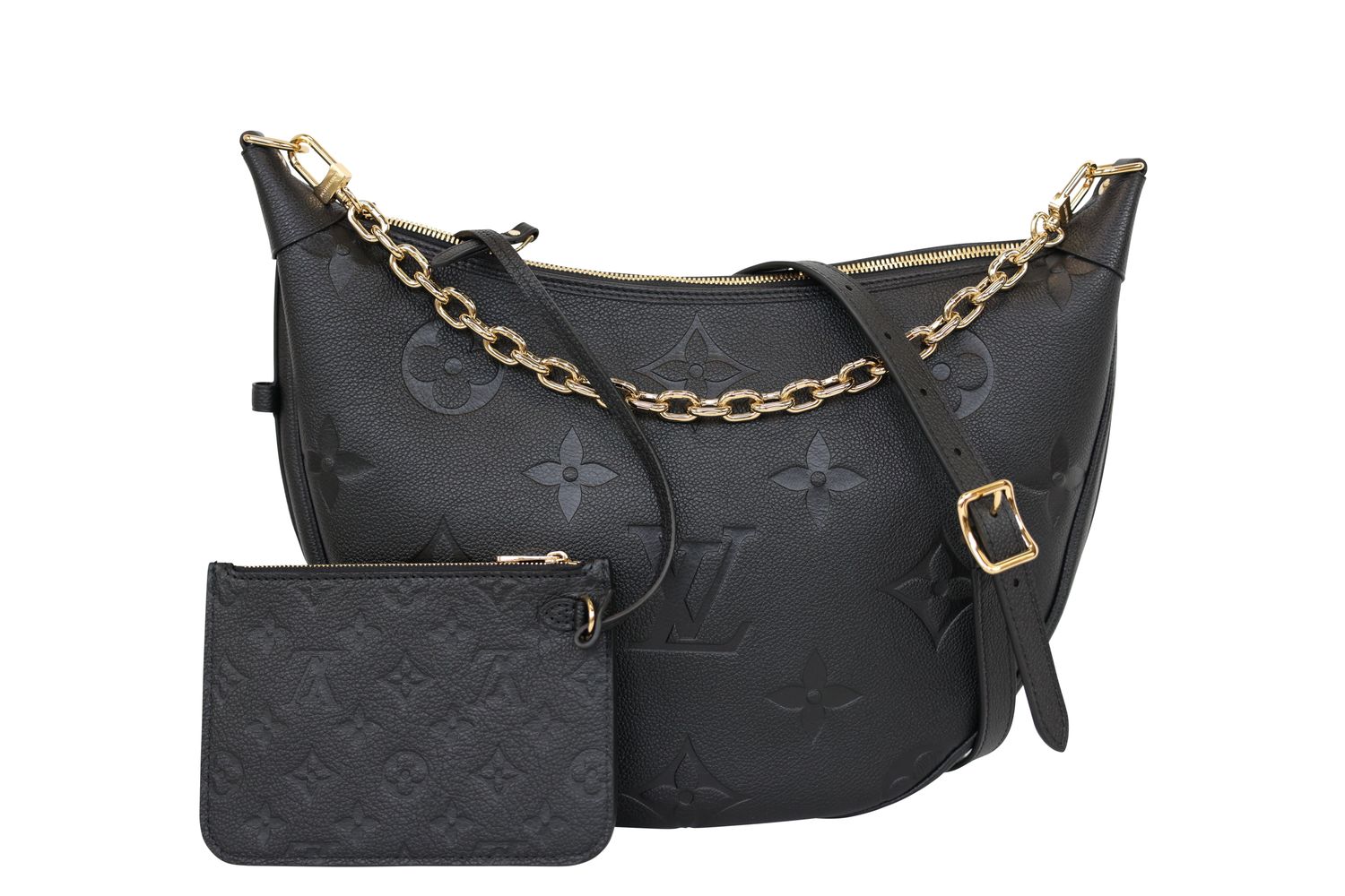 Louis Vuitton Loop Hobo Bag, Black Empreinte Monogram Leather and Gold Hardware, New in Dustbag WA001