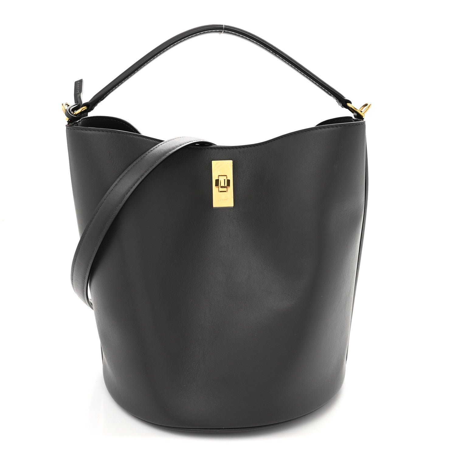 Celine Smooth Calfskin Bucket 16 Bag Anthracite